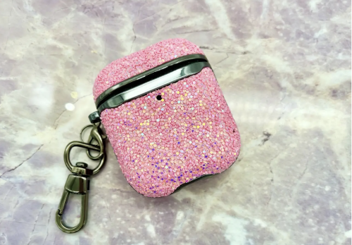 Чохол для AirPods Onegif Glitter case pink: фото 2 - UkrApple