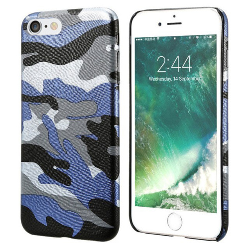 Чехол накладка xCase на iPhone 7/8/SE 2020 Blue Camouflage case - UkrApple