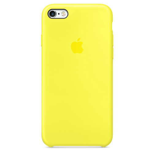Чехол накладка xCase на iPhone 6/6s Silicone Case лимонный  - UkrApple