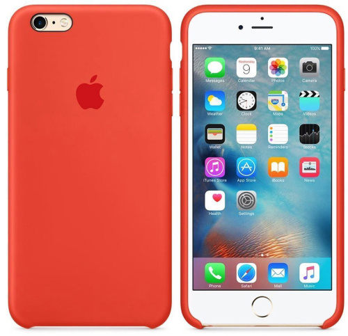 Чехол накладка xCase на iPhone 6 Plus/6s Plus Silicone Case оранжевый: фото 2 - UkrApple