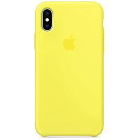 Чехол накладка xCase для iPhone XS Max Silicone Case лимонный