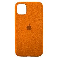 Чохол накладка для iPhone 11 Pro Alcantara Full orange