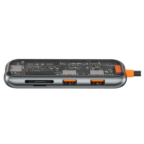 Перехідник adapter USB-C Hub Cyver 5in1Wiwu CB005 gray: фото 7 - UkrApple