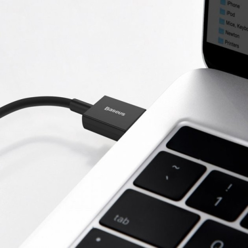 USB кабель Lightning 100cm Baseus Superior Series Fast 2.4A black: фото 5 - UkrApple