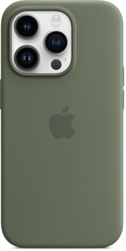 Чохол iPhone 14 Silicone Case with MagSafe olive - UkrApple