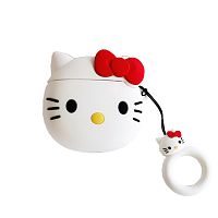 Чехол для AirPods/AirPods 2 silicone case 3D series White cat