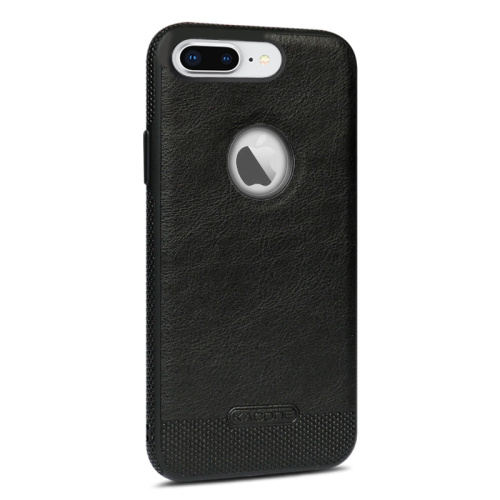Чехол накладка xCase для iPhone 7 Plus Leather Logo Case black - UkrApple