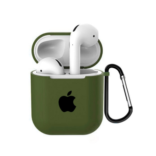 Чехол для AirPods/AirPods 2 silicone case with Apple Olive - UkrApple
