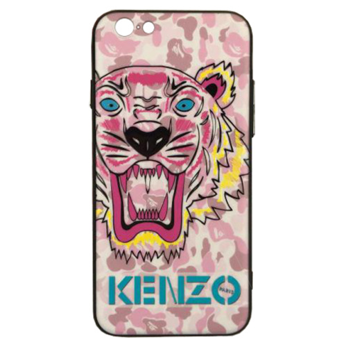 Чехол накладка для iPhone 6/6s Kenzo розовый тигр,плотный силикон - UkrApple