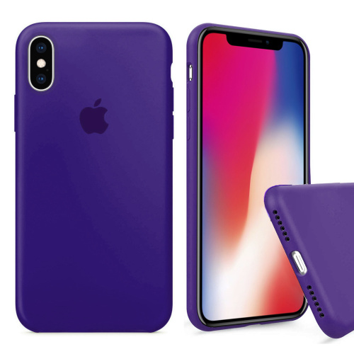Чехол накладка xCase для iPhone X/XS Silicone Case Full purple - UkrApple
