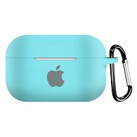 Чехол для AirPods PRO silicone case with Apple Sea Blue