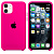 Чохол накладка xCase для iPhone 12 Pro Max Silicone Case barbie pink з чорним яблуком: фото 2 - UkrApple