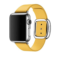 Ремінець xCase для Apple watch 38/40/41 mm Modern Buckle Leather silver yellow