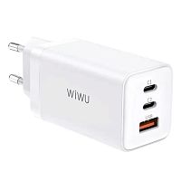 Мережева зарядка Wiwu GaN 2 Type-C+1 USB 65W white GTC-6521