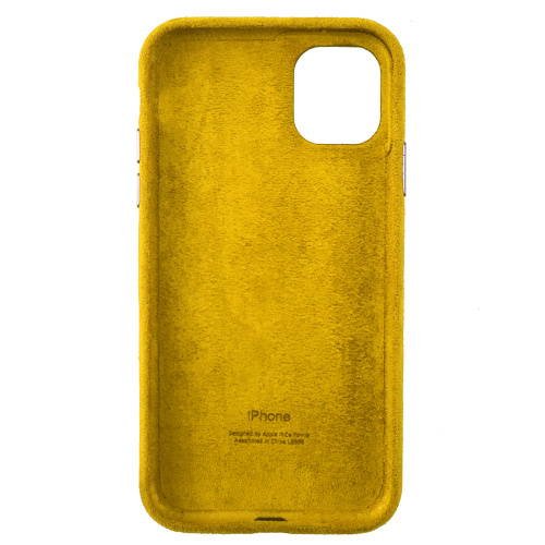Чохол накладка для iPhone 11 Pro Max Alcantara Full yellow: фото 2 - UkrApple