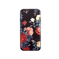 Чехол накладка на iPhone 6/6s с подставкой, Розы, плотный силикон