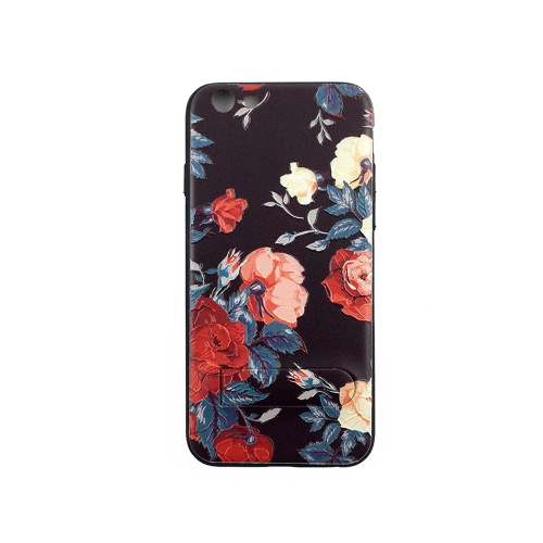 Чехол накладка на iPhone 6/6s с подставкой, Розы, плотный силикон - UkrApple