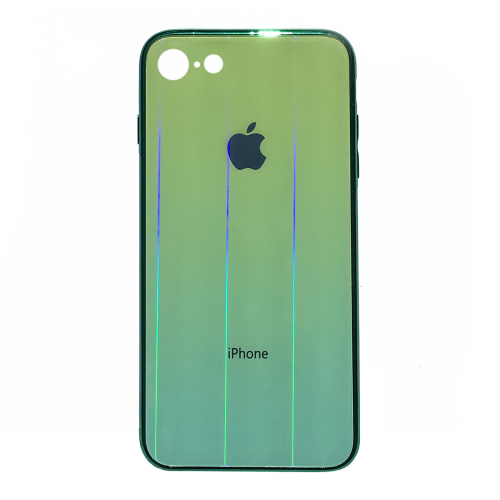 Чехол накладка xCase на iPhone 7/8/SE 2020 Glass Shine Case Logo green - UkrApple