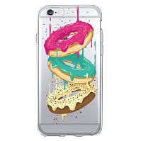 Чехол накладка xCase на iPhone 7/8/SE 2020 прозрачный с пончиками №2