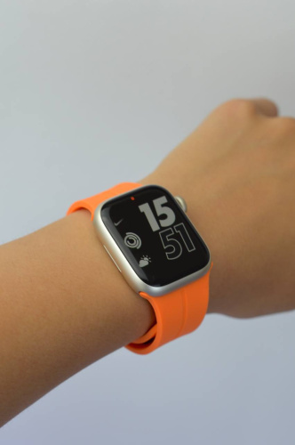 Ремінець для Apple Watch 42/44/45/49 mm New Silicone band orange: фото 5 - UkrApple