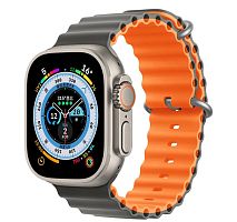 Ремінець для Apple Watch 42/44/45/49 mm Ocean Band gray orange