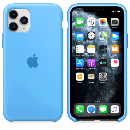 Чохол накладка xCase для iPhone 11 Pro Silicone Case блакитний: фото 2 - UkrApple