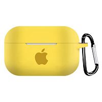 Чехол для AirPods PRO silicone case with Apple Yellow