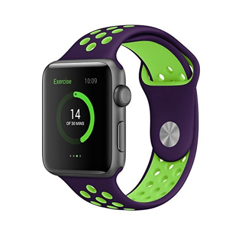 Ремінець xCase для Apple Watch 42/44/45/49 mm Sport Nike Purple green - UkrApple