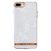 Чехол накладка xCase на iPhone 6/6s Gold Marble case белый
