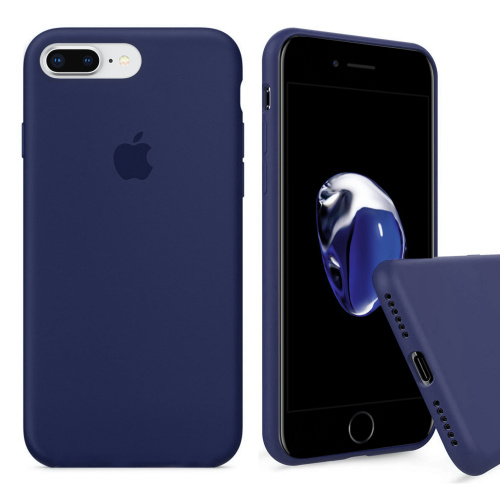 Чехол накладка xCase для iPhone 7 Plus/8 Plus Silicone Case Full midnight blue - UkrApple