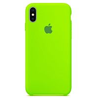 Чехол накладка xCase для iPhone X/XS Silicone Case lime green