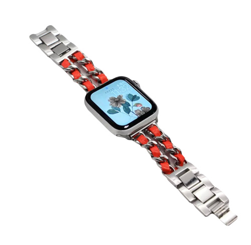 Ремінець xCase для Apple watch 38/40/41 mm Chanell silver orange - UkrApple
