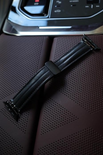 Ремінець xCase для Apple watch 42/44/45/49 mm Leather Magnetic black: фото 4 - UkrApple