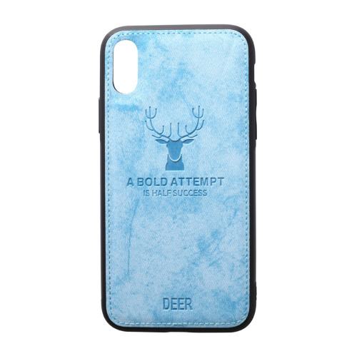 Чехол накладка xCase для iPhone X/XS Soft deer light blue - UkrApple