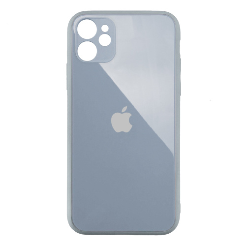 Чохол для iPhone 12 Mini Glass Pastel Full Camera Mist blue - UkrApple