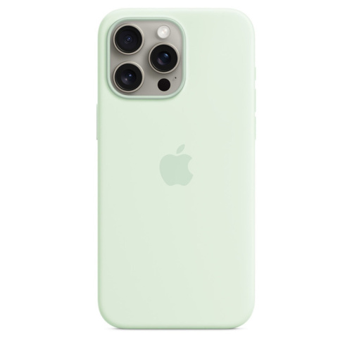 Чохол iPhone 15 Pro Silicone Case with MagSafe soft mint  - UkrApple