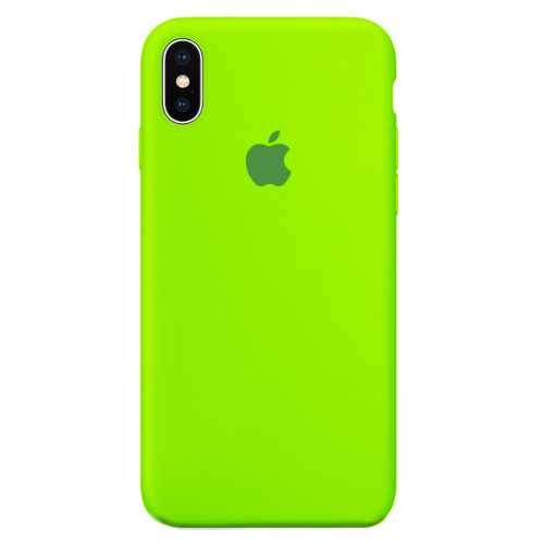 Чехол накладка xCase для iPhone XS Max Silicone Case Full lime green - UkrApple