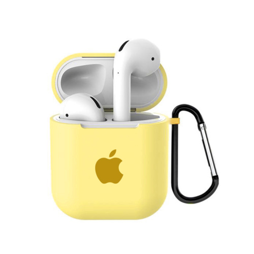 Чехол для AirPods/AirPods 2 silicone case with Apple Mellow yellow - UkrApple