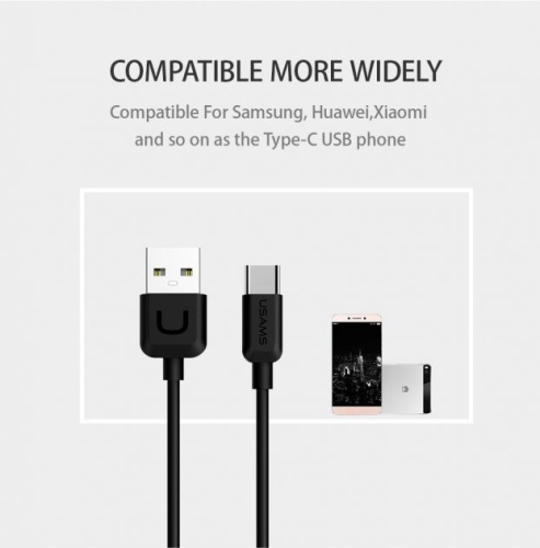 USB кабель Type-C 100cm Usams U Turn white US-SJ099: фото 5 - UkrApple