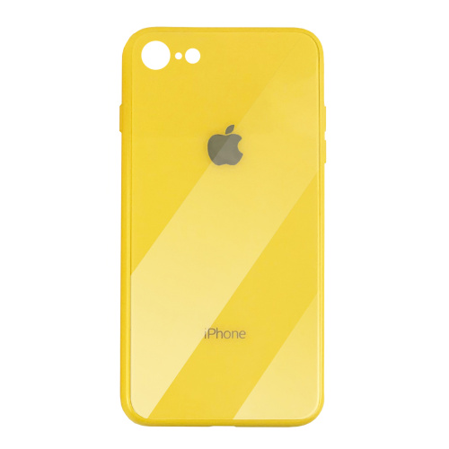 Чехол накладка xCase на iPhone 6/6s Glass Case Logo yellow - UkrApple
