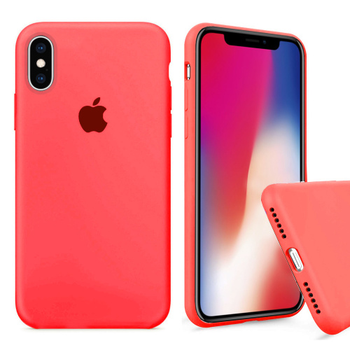 Чехол накладка xCase для iPhone XS Max Silicone Case Full ярко-розовый - UkrApple
