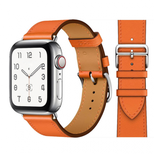 Ремінець xCase для Apple watch 42/44/45/49 mm Hermes New Leather orange - UkrApple
