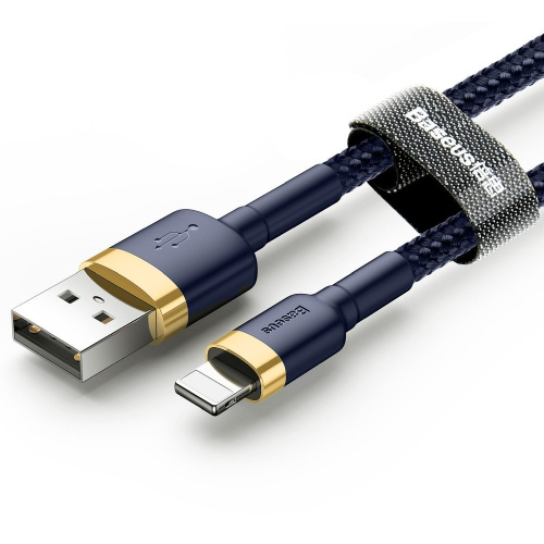 USB кабель Baseus Cafule Lightning  2.4A (100cm) Blue-Gold: фото 2 - UkrApple