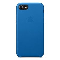 Чехол накладка на iPhone 7/8/SE 2020 Leather Case electric blue