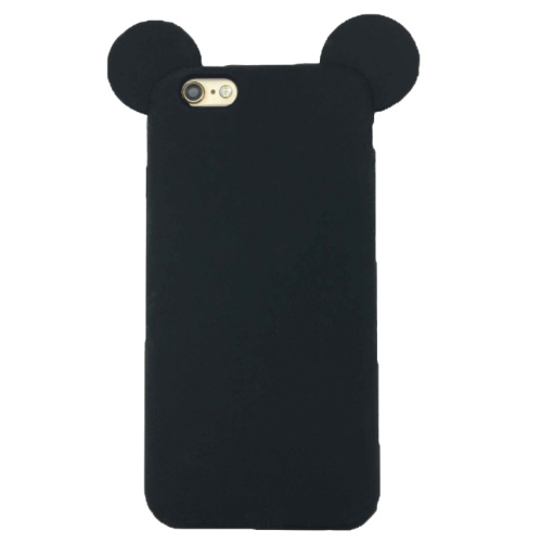 Чехол накладка на iPhone 6/6s Ушки Микки черный, силиконовый - UkrApple