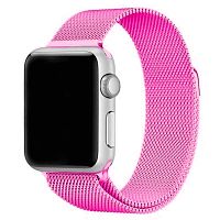 Ремінець xCase для Apple watch 42/44/45/49 mm Milanese Loop Metal Neon Pink