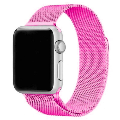 Ремінець xCase для Apple watch 42/44/45/49 mm Milanese Loop Metal Neon Pink - UkrApple