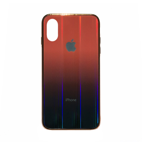 Чехол накладка xCase на iPhone X/XS Glass Shine Case Logo nectarine - UkrApple