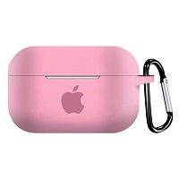Чехол для AirPods PRO silicone case with Apple Light Pink