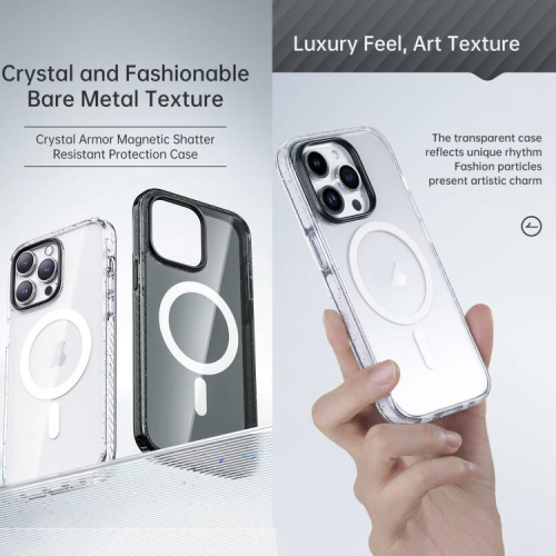 Чохол iPhone 14 Pro Max Rock Crystal Shield Magnet white: фото 4 - UkrApple